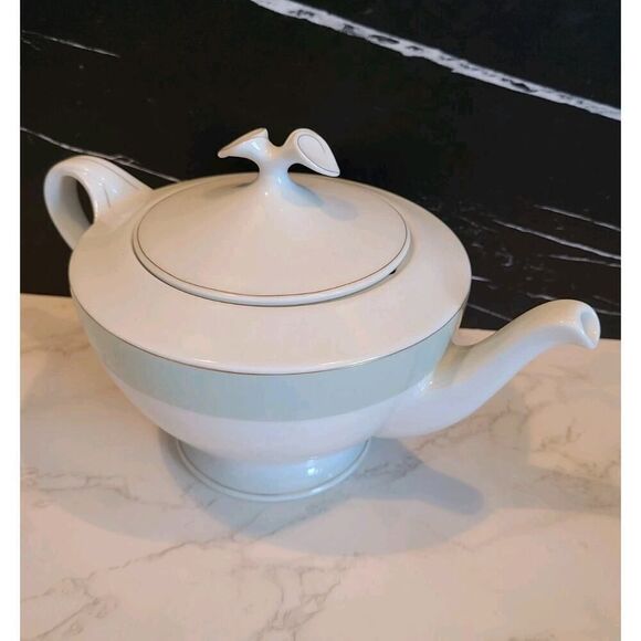 HUTSCHENREUTHER Fleuron Green Chloe Tea Pot, Karl Lagerfeld Vintage EUC - Picture 4 of 9